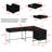 70.9"W L-Shaped Office Desk With 4 Drawers