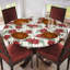 Elastic Edged Flannel Backed Vinyl Fitted Table Cover - Christmas Flower - Banquet - 6' x 30"-1075808814