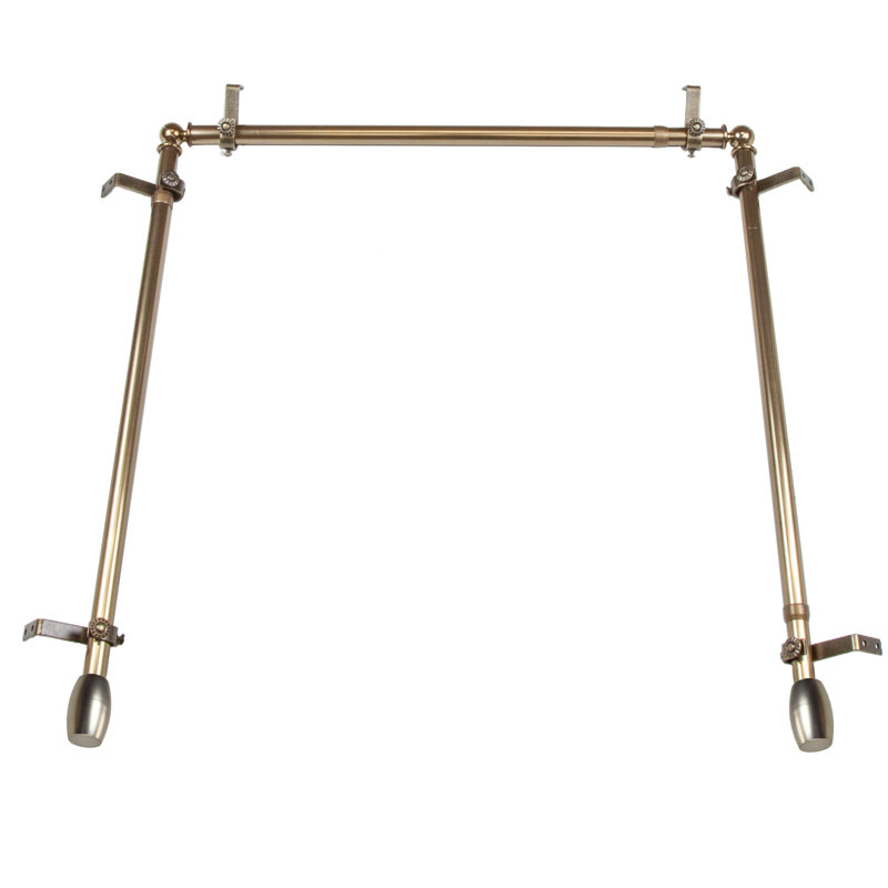 Tringle à rideaux simple Maymie, Laiton antique, H 2,5 po x l 360 po x P 1,38 po
