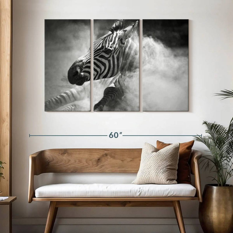 Brampt Dusty Zebra, 32" H x 50" W