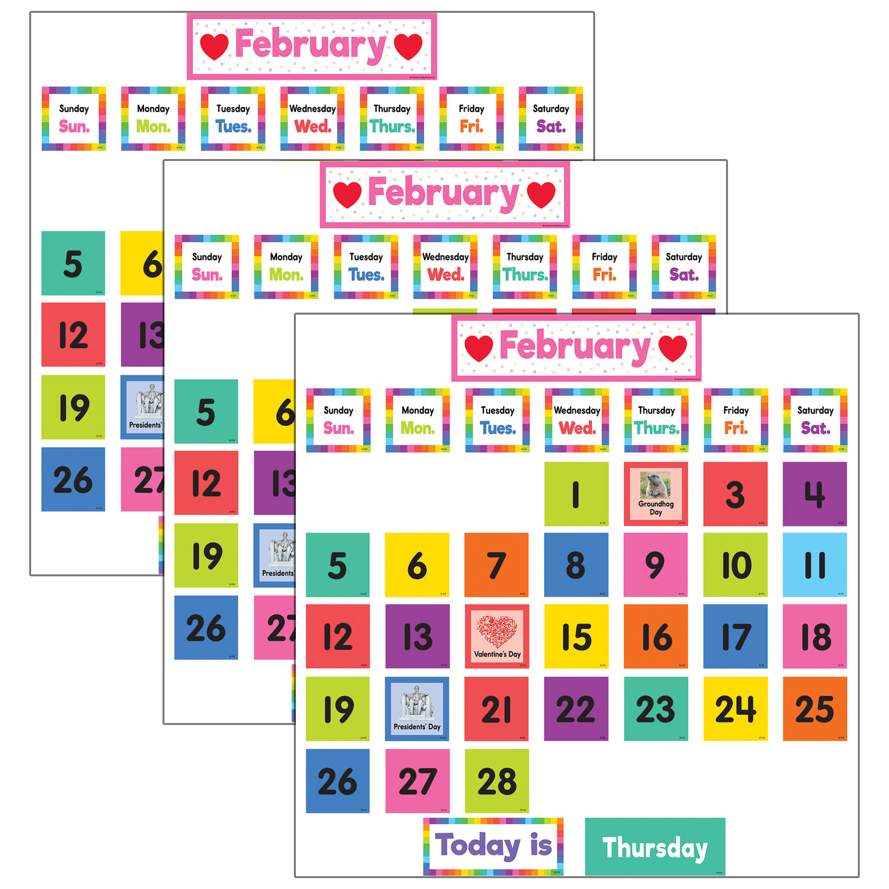 Teacher Created Resources Calendar Pocket Chart Cards | Wayfair