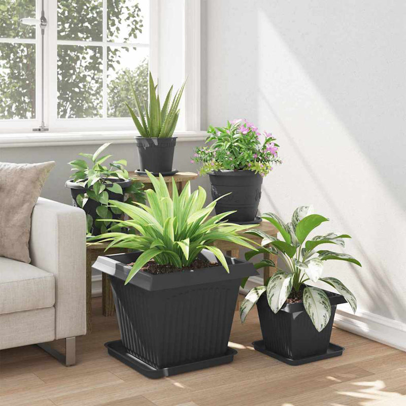 Plant Stand, 2.5cm H x 36cm W x 36cm D, Black