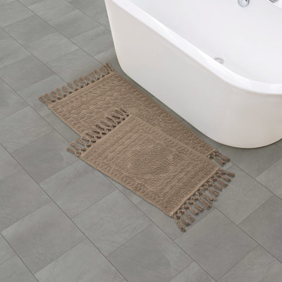 French Connection Dekker 100% Cotton Bath Rug Set