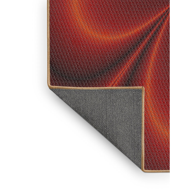 Tapis de zone orange à motif, Rectangle 2 pi x 4 pi