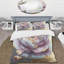 Ensemble de housse de couette en microfibre / polyester mauve simple-729377714