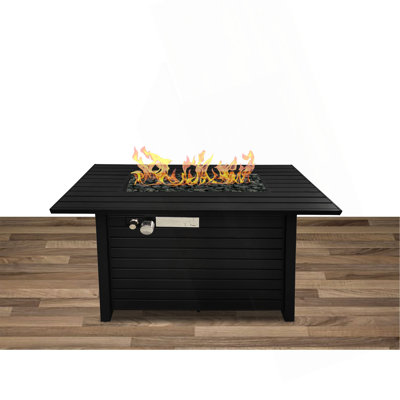 Table de foyer d'extérieur en acier au propane / gaz naturel avec couvercle