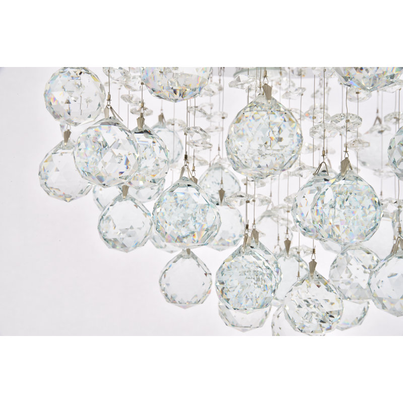 Plafonnier encastré à 4 lumières de style lustre de 14 po Deidamia