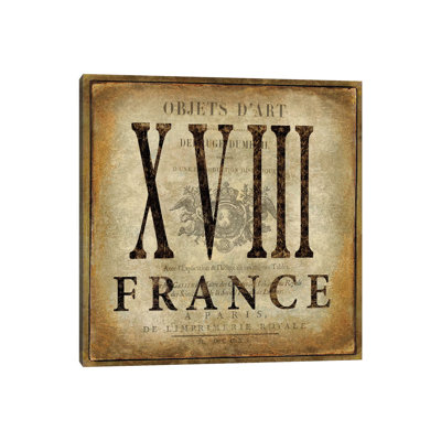 France 1 Piece Wrapped Canvas Painting