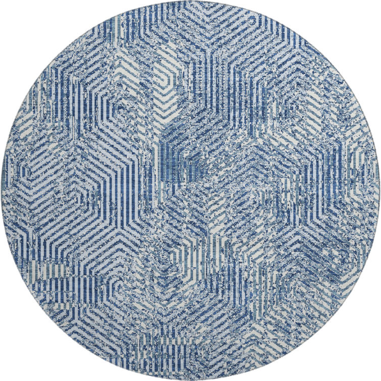 Premium Machine Washable Prisco Navy Rug