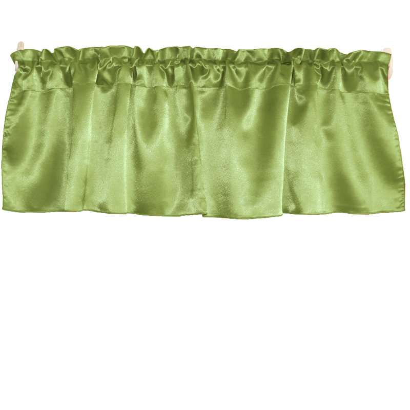 Danijah Tailored Window Valance, 58" W x 20" L, Lime Green