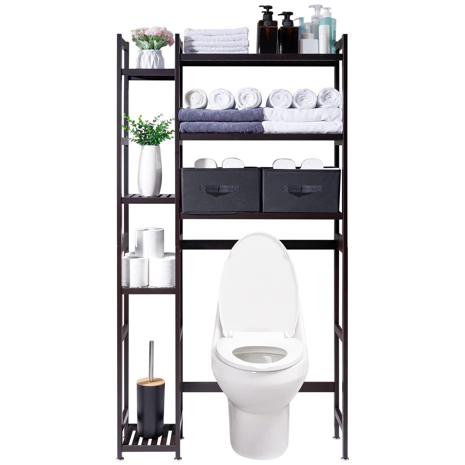 Garlington Solid Wood Free-Standing Over-the-Toilet Storage The Twillery Co. Finish: White