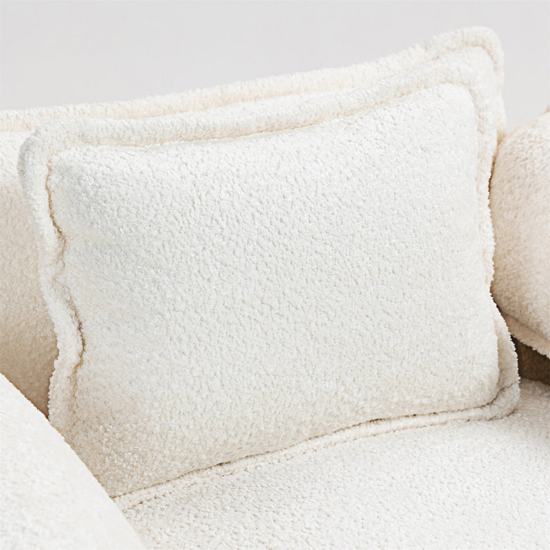 Canapé simple avec repose-pieds, Beige