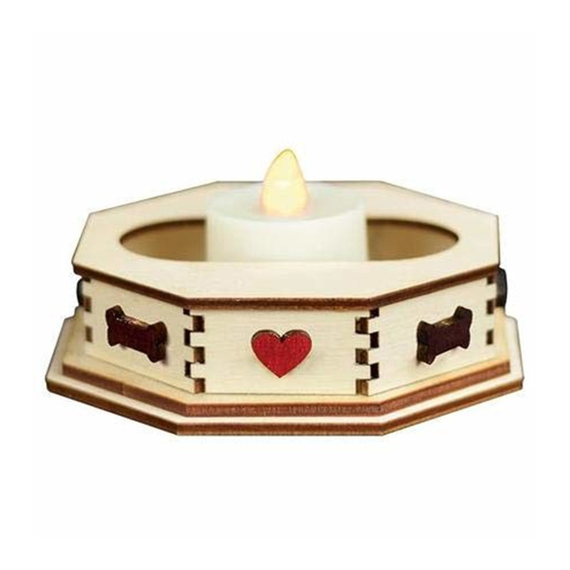 Unscented Flameless Candle with Wood Holder