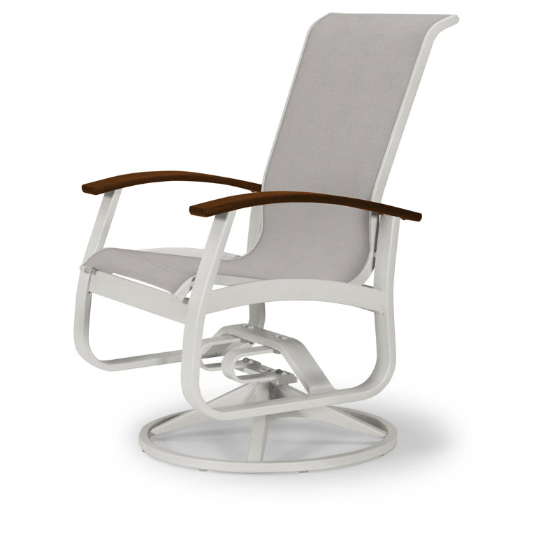 Chaise de patio pivotante Askar, Alliage Sunbrella®, Kona P10, Neige texturée