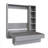 Easy-Lift Murphy Wall Bed with Bookshelf-2075734199-2067168221