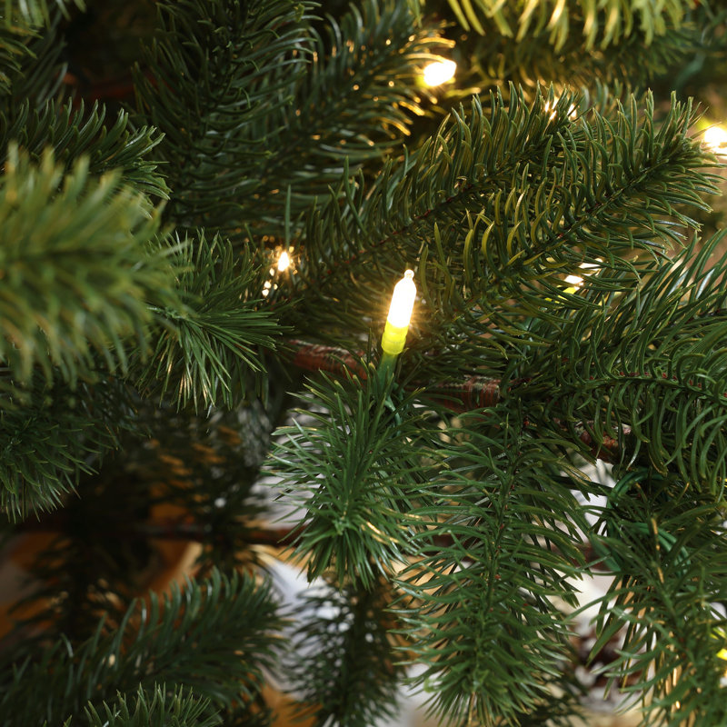 6Ft Pre-Lit Green Full Fir Artificial Christmas Tree