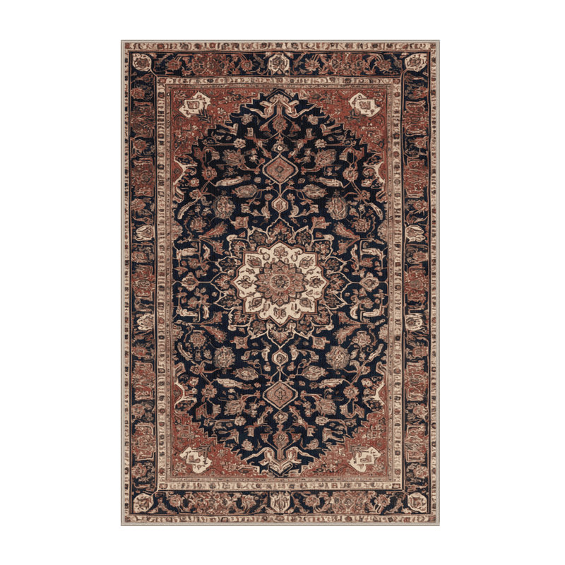 Machine Washable Persian Brown Area Rug, Rectangle 2' x 3'