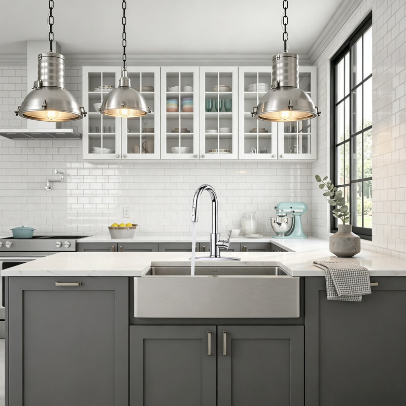Pull Down Spray Single Lever Kitchen Tap, Chrome