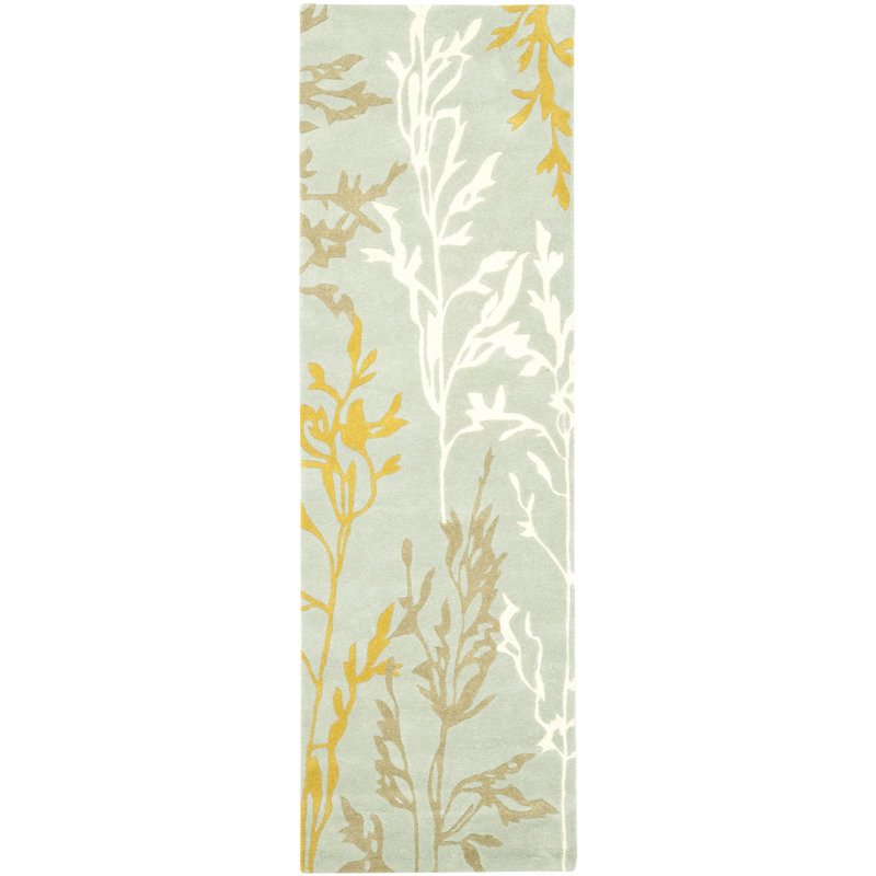 Tapis touffeté à la main Clovill, Tapis de couloir 2 pi 6 po x 8 pi