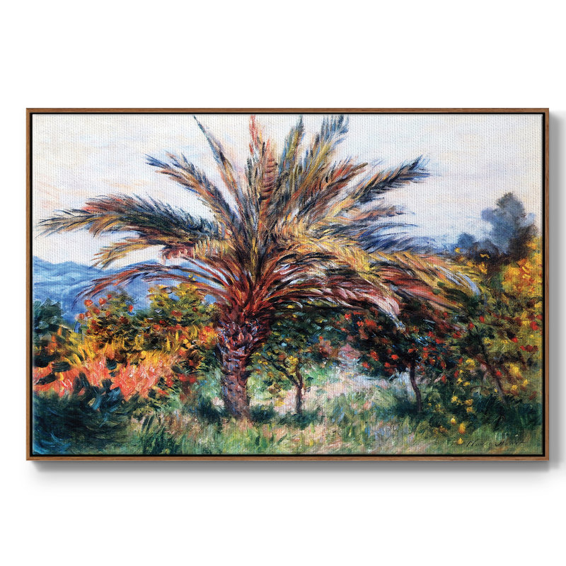 Palmier à Bordviera, 1884, reproduction d'art sur toile, H 27 po x l 41 po x P 2 po, Noyer