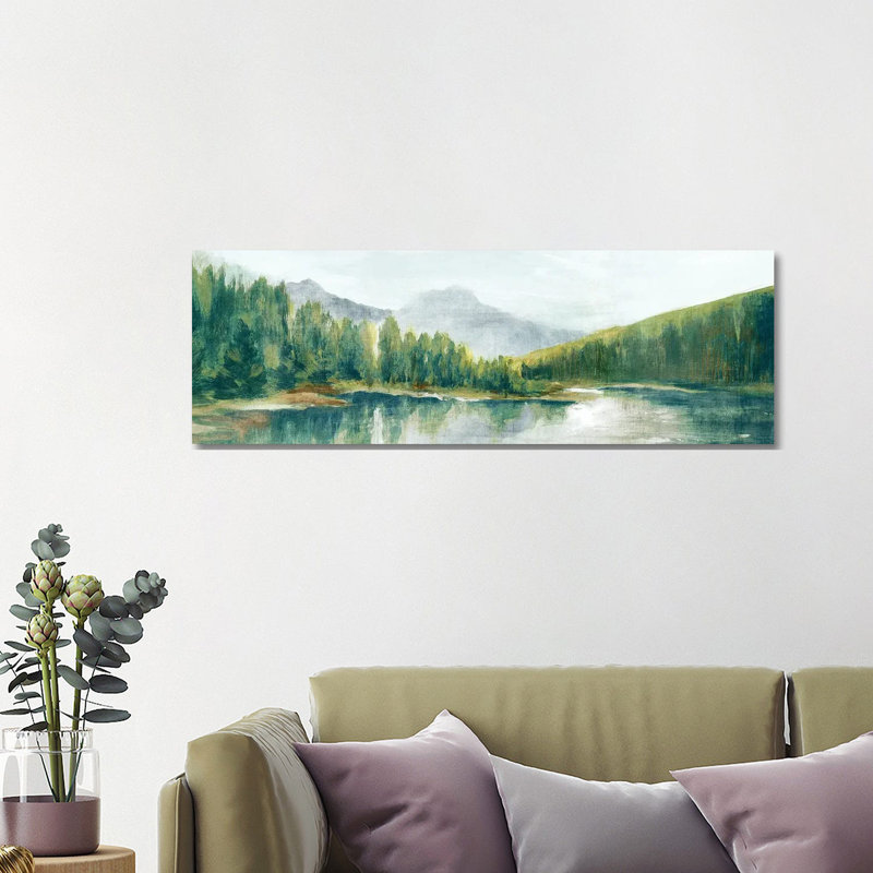 Spring Mountain View by Eva Watts - Wrapped Canvas Panoramic Painting, 121.92 cm H x 40.64 cm W x 1.91 cm D