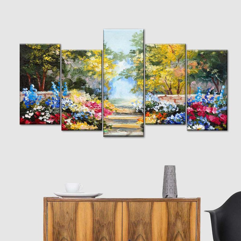 «Flower Garden», reproduction d'art sur toile, H 66 po x l 33 po x P 1,25 po