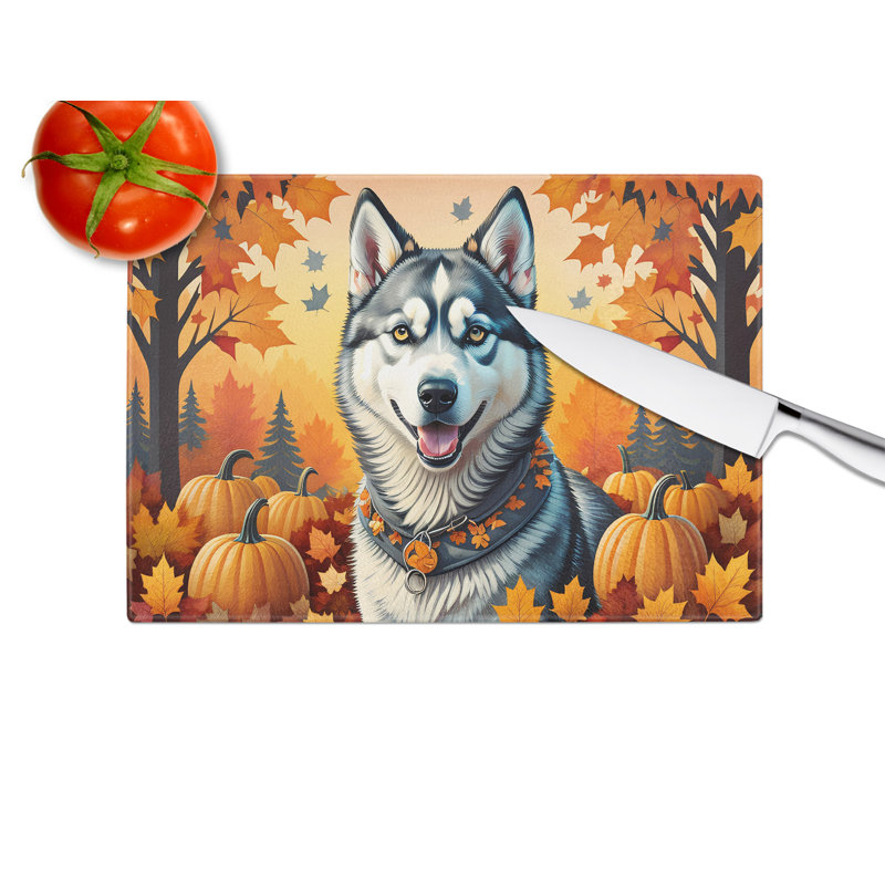 Planche à découper en verre Siberian Husky