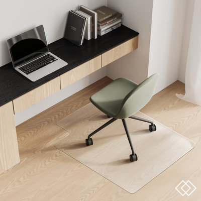 Harmony Studio Chair Mat for Hard Floors, 36" x 48" with Lip, Clear