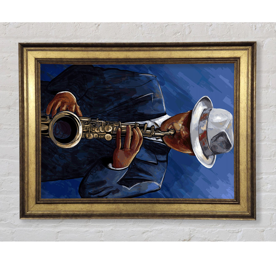 Loves Playing the Saxophone - Einzelner Bilderrahmen Kunstdrucke