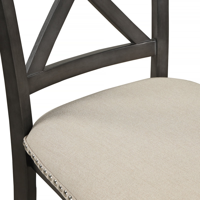 Ensemble de table de salle à manger et de chaises 5 pièces, table de cuisine en bois massif avec 4 chaises confortables pour les réunions de famille