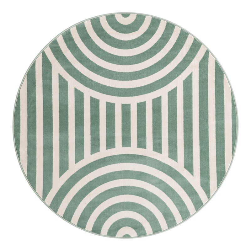 Unique Loom Lines Whimsy Kids Rug, Round 5'3"