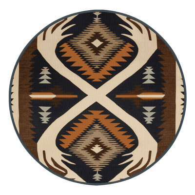 Washable Antler Southwestern Area Rug