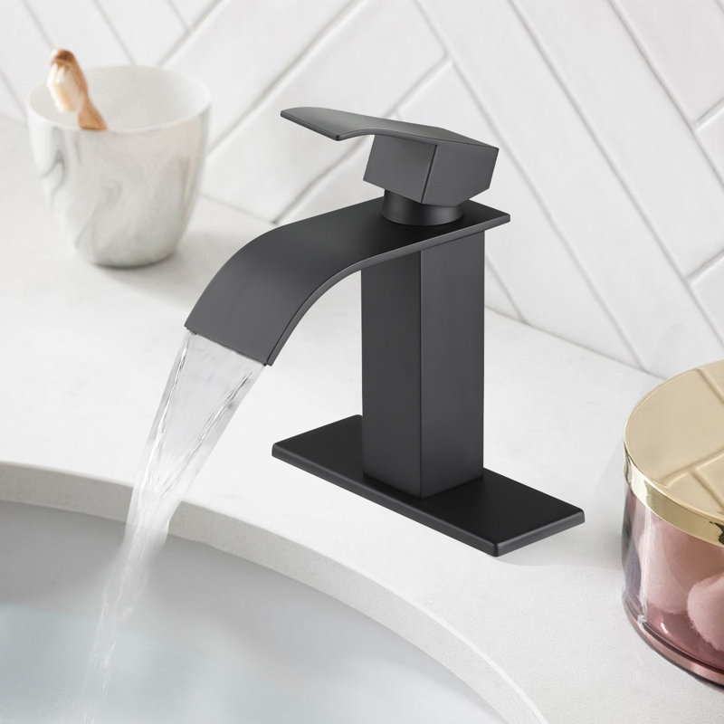 Single Hole Bathroom Faucet, Matte Black