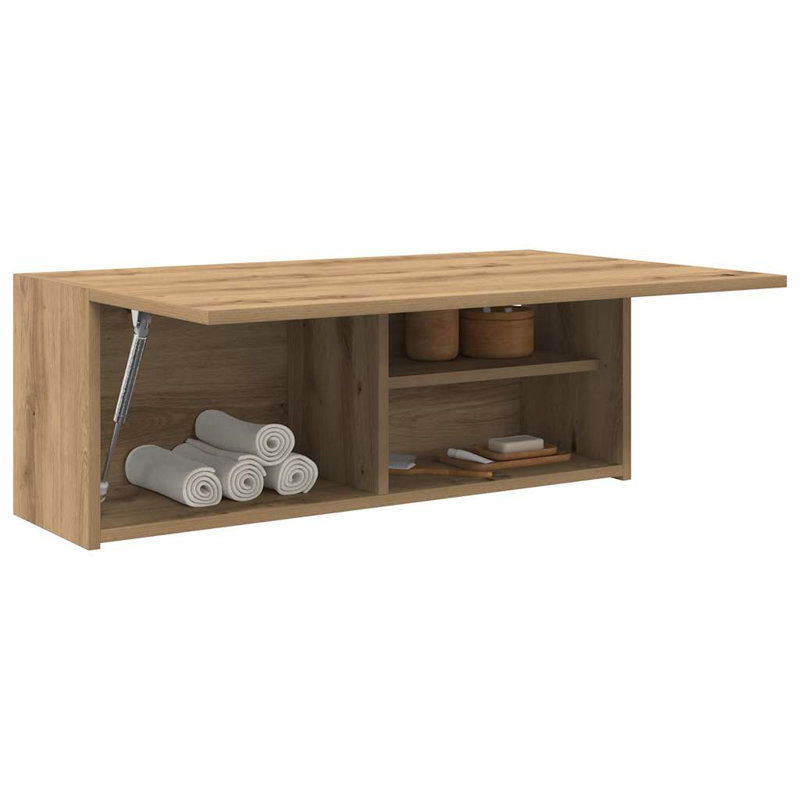 Wall Bathroom Storage, 11.8"H x 9.8"W x 31.5"L, Artisan Oak