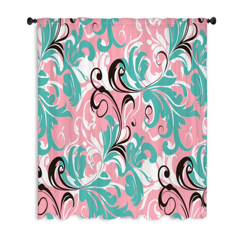 Rideau transparent en polyester Mache, L 50 po x L 96 po