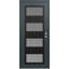 Porte d'entrée pré-suspendue à panneau en acier noir anthracite / anthracite-119484887-119484885