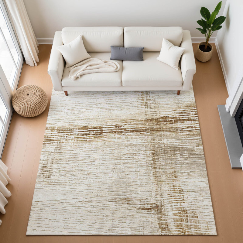 Premium Machine Washable Pirtle Stripes Rug, Rectangle 10' x 14'