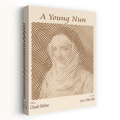 Optical Illusion Nun Portrait Classic Delicate Abstract Portrait Wall Art Print