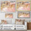 Exquis symphonie abstraite rose et pastel doré I - art abstrait de peinture murale pour le salon-14059346-14059338