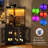 Corner Bar Cabinet with LED Lights & Power Outlet – 5-Tier Wine Storage, Coffee Bar & Display Shelf