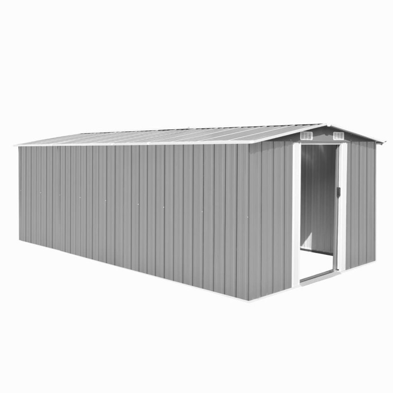 Pamlico 8.43 ft. W x 0 ft. D Metal Traditional Storage Shed, Gray, 192.5'' W