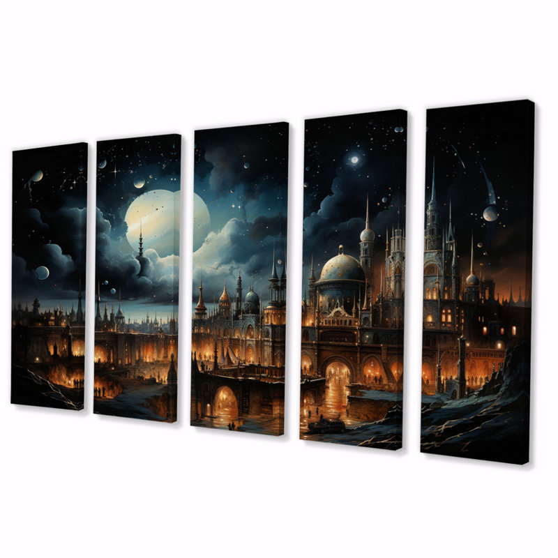 «Art de l'islam», impression sur toile 5 pièces