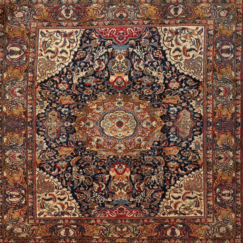 Jacey Oriental Indoor Rug, Square 3'