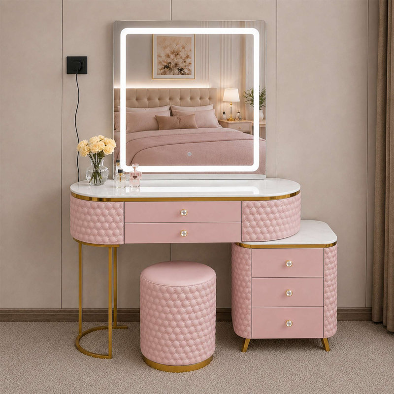 Dressing Table, Pink