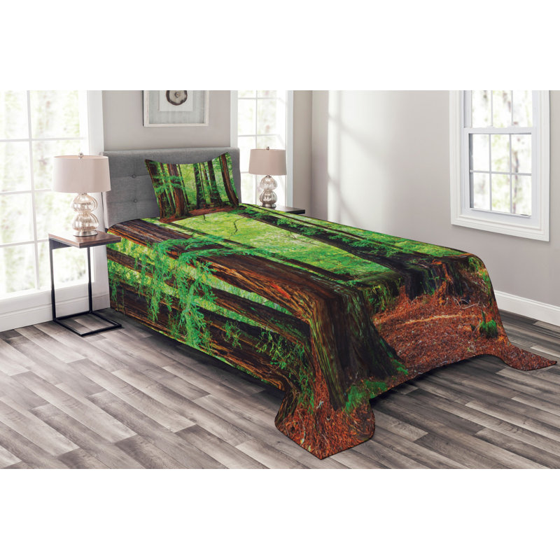 Ricky Floral Bedspread with Pillow Shams, 220 x 264 cm