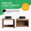 Ensemble de meuble-lavabo simple mural 30 po avec lavabo en céramique-1236593835