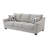 3-piece Boucle Upholstered Sofa Set Light Grey