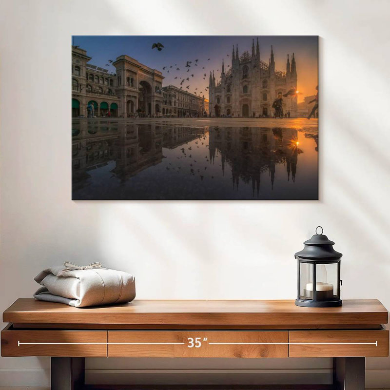 Milan Cathedral Sunrise, 16" H x 24" W