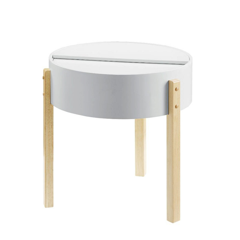 Table de bout ronde à 3 pieds Sowers, H 21 po x l 20 po x P 20 po