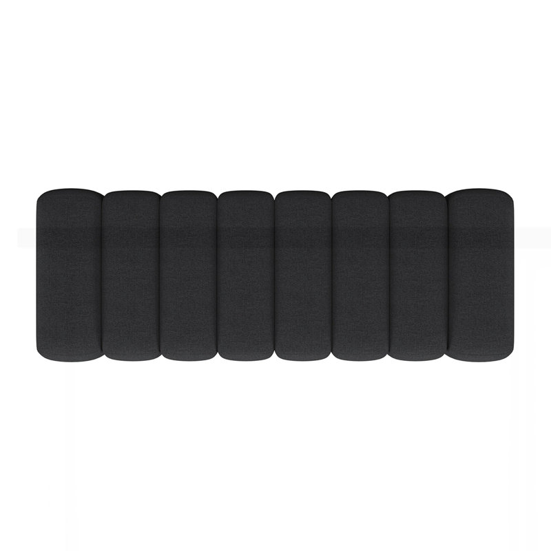 Banc d'appoint rembourré en tissu, Gris anthracite